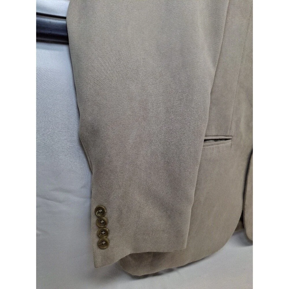 Jean Paul Germain Sport Coat LONDON Blazer Mens 38R Beige Microfiber